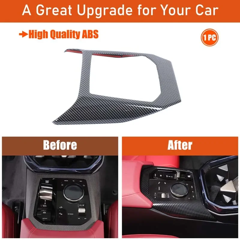 

For BMW X3 G45 2025+ Car styling central control gear frame decoration sticker car interior accessories 1Pcs ABS Carbon Fiber
