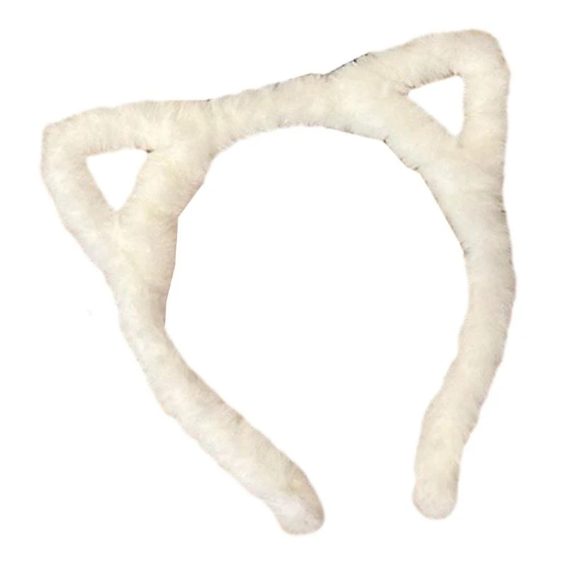 Ears Hairband Wide Plush Furry Cats Ear Theme for Casual Wear Idol Concert Prom Carnivals Lovely Props Makeup Headpiece Y166