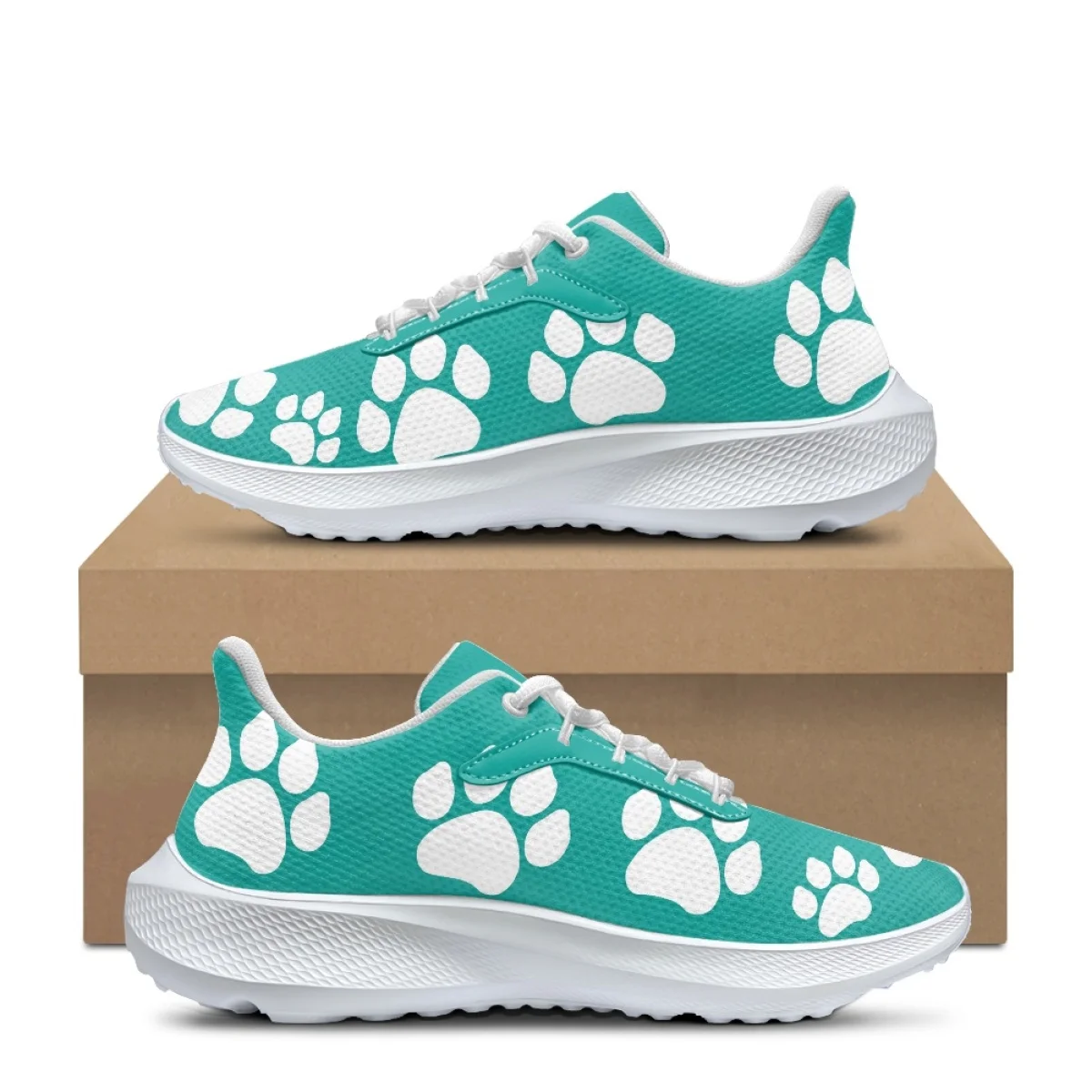 

New Classic Animal Paw Print Sneakers for Ladies Summer Autumn Comfortable Breathable Running Shoes Outdoor Sports Casual Shoes