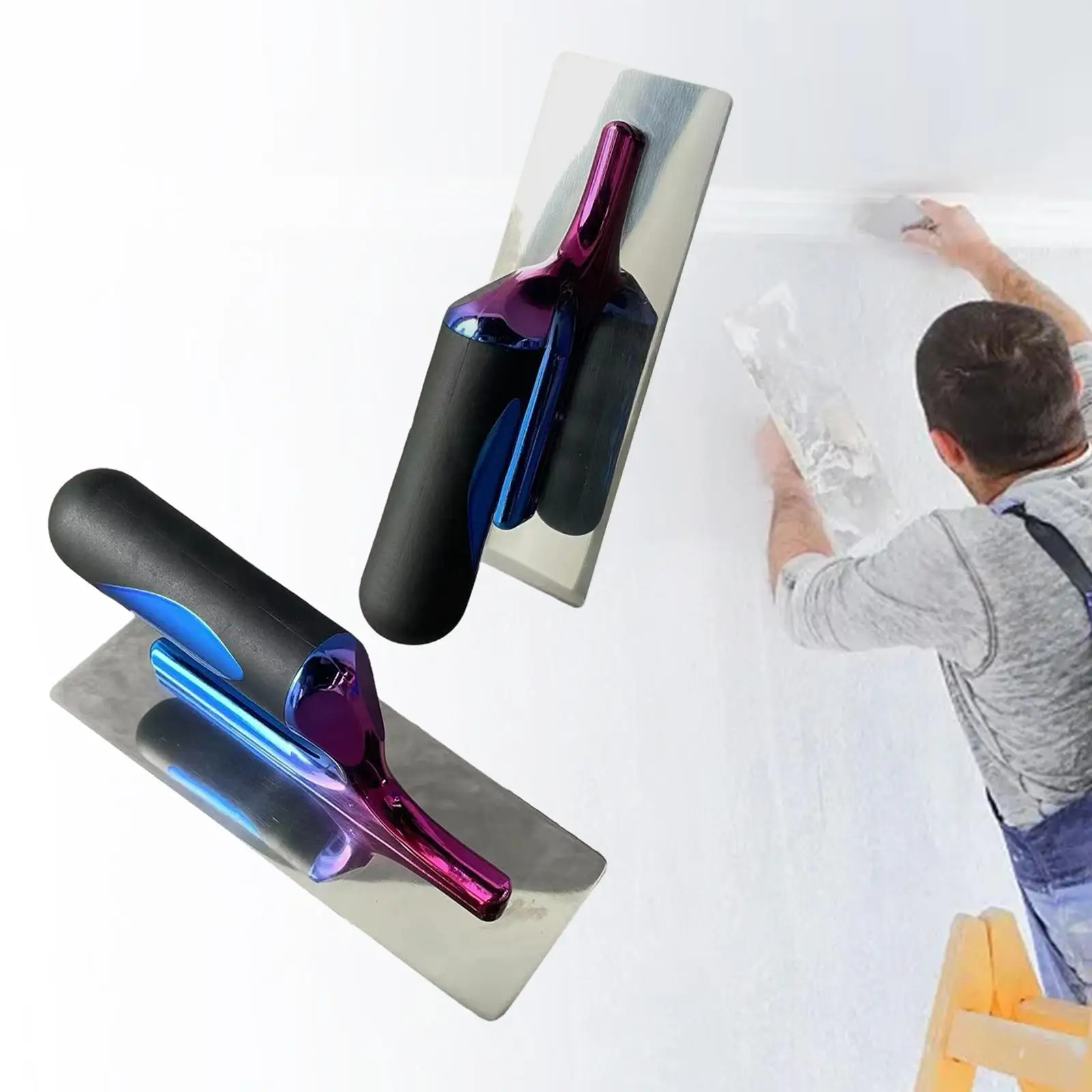 20cm/24cm Stainless Steel Drywall Trowel Wall Painting Putty Scraper Paint for Painting Wall Drywall Construction Tools