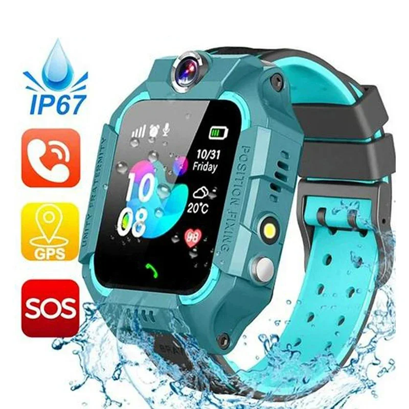 New Kids Smart Watch Waterproof With Sim Card Ip67 SOS Phone Watch Remote Photo For Children For Ios Android Kids Gift