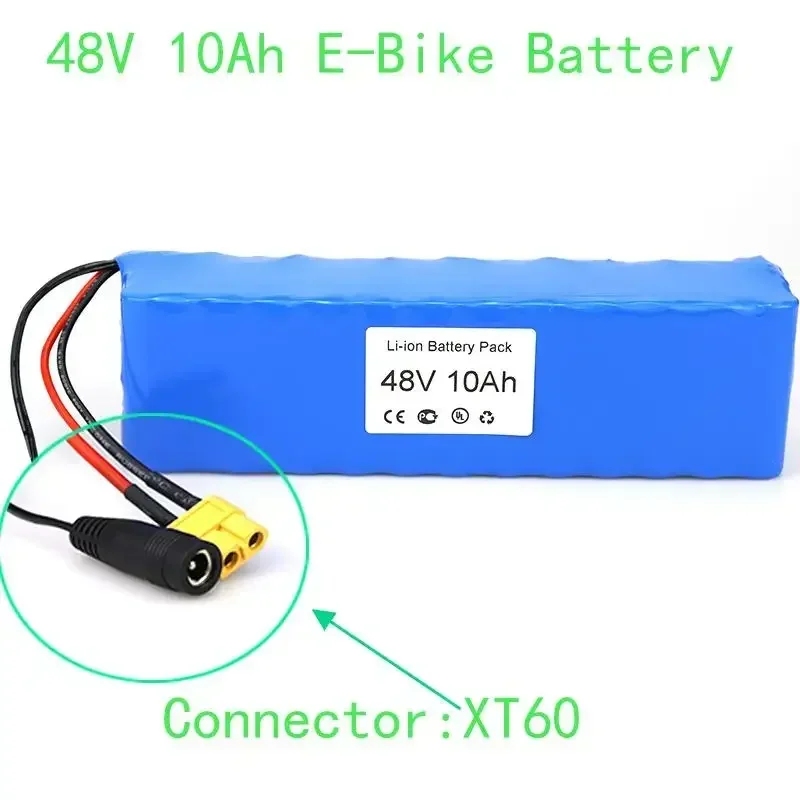 New E-bike Battery 48V 10Ah Li-ion Battery Pack  E-Bike XT60 Connector and BMS