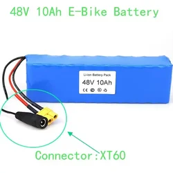 New E-bike Battery 48V 10Ah Li-ion Battery Pack  E-Bike XT60 Connector and BMS