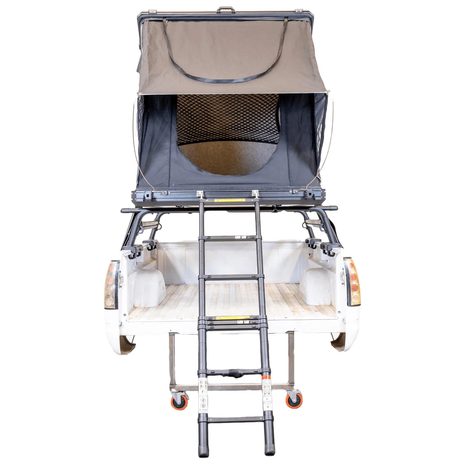 2-3 Person Hard Shell Aluminium Cover Car Roof  Tent RTT Camping Pickup Truck Rooftop with Canvas Fabric Outdoor Use