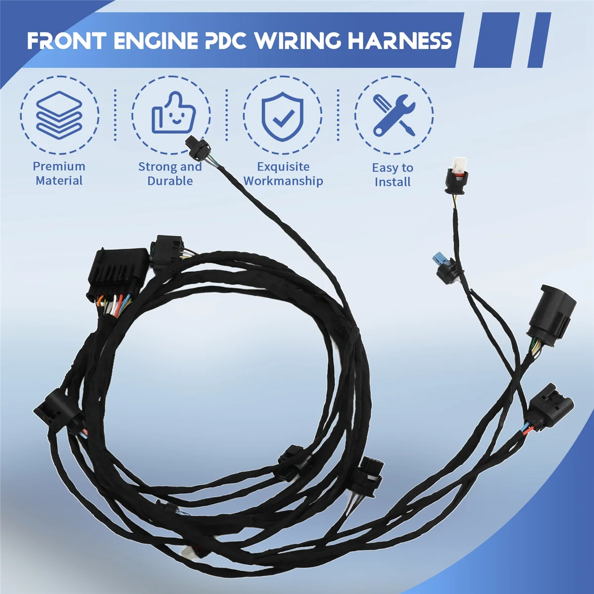 61129436174 Front Engine PDC Wiring Harness for BMW 3 G20 High-end version Front Bumper Radar Harness—L49A