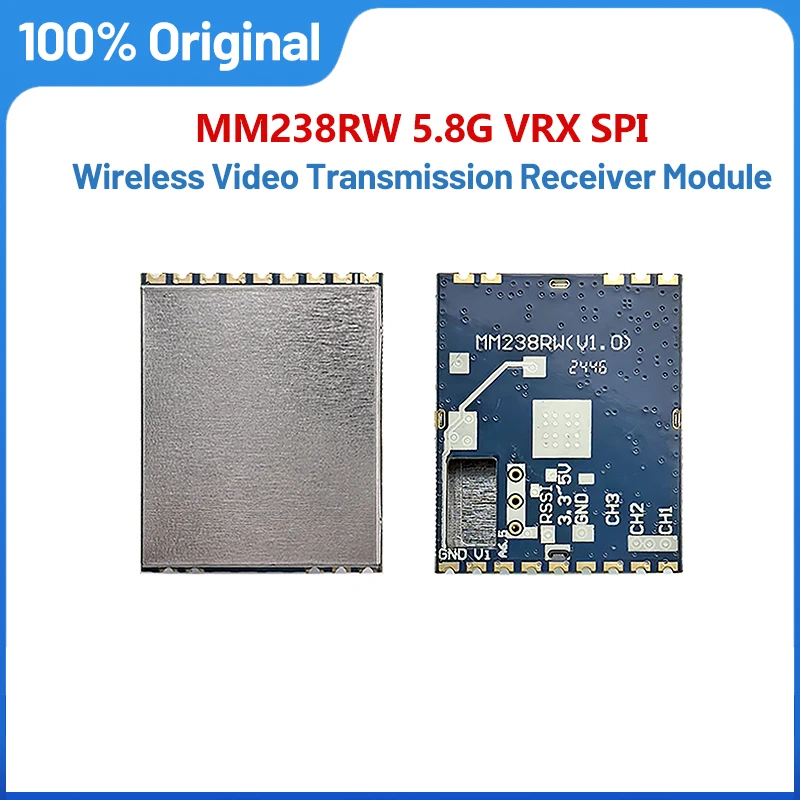 

5.8G MM238RW Wireless Audio/Video Transmission Receiver Module 4867~6060MHz DC 3.3-5V for FPV Audio/Video Signal Module FPV Part