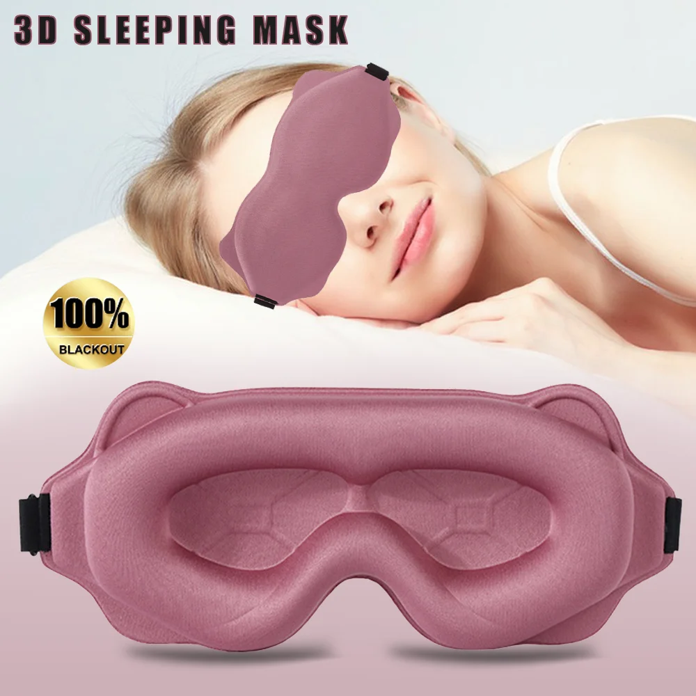 3D Sleeping Mask Block Out Light Soft Padded Sleep Mask For Eyes Slaapmasker Eye Shade Blindfold Sleeping Aid Face Mask Eyepatch