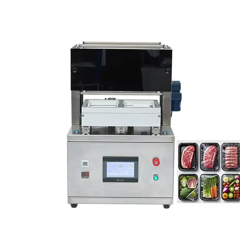 VSP MAP Packing Machine 2 in 1 Vacuum Packing Modification Atmosphere Tray Sealer Nitrogen Filling Co2 Tray Sealing