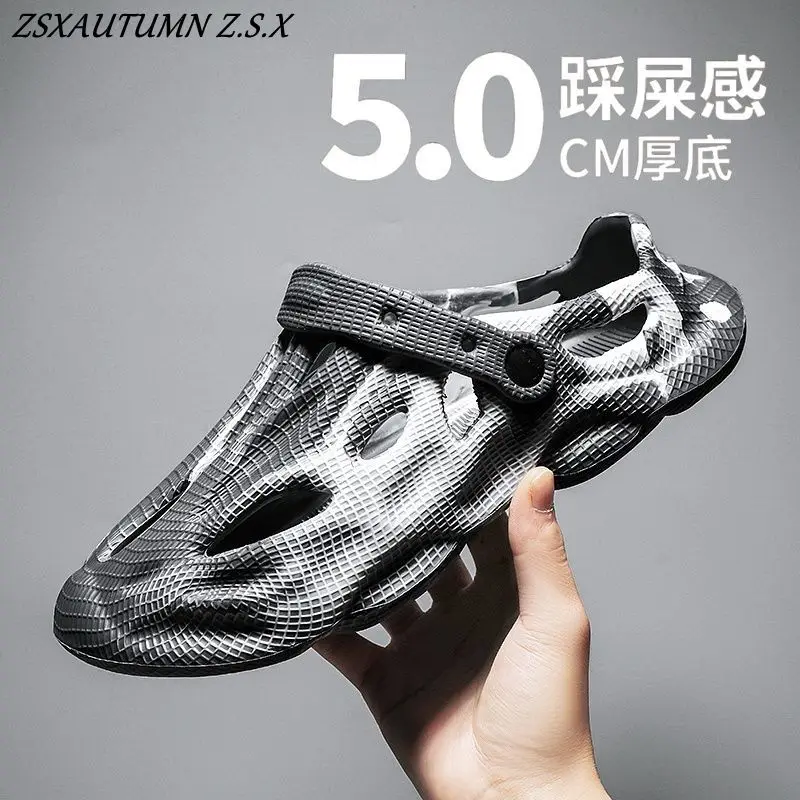 

Тапочки размера 36-45, мужские и женские летние сандалии большого размера на мягкой подошве, трендовые сандалии, мужская обувь для вождения, уличные пляжные сандалии, обувь для пар