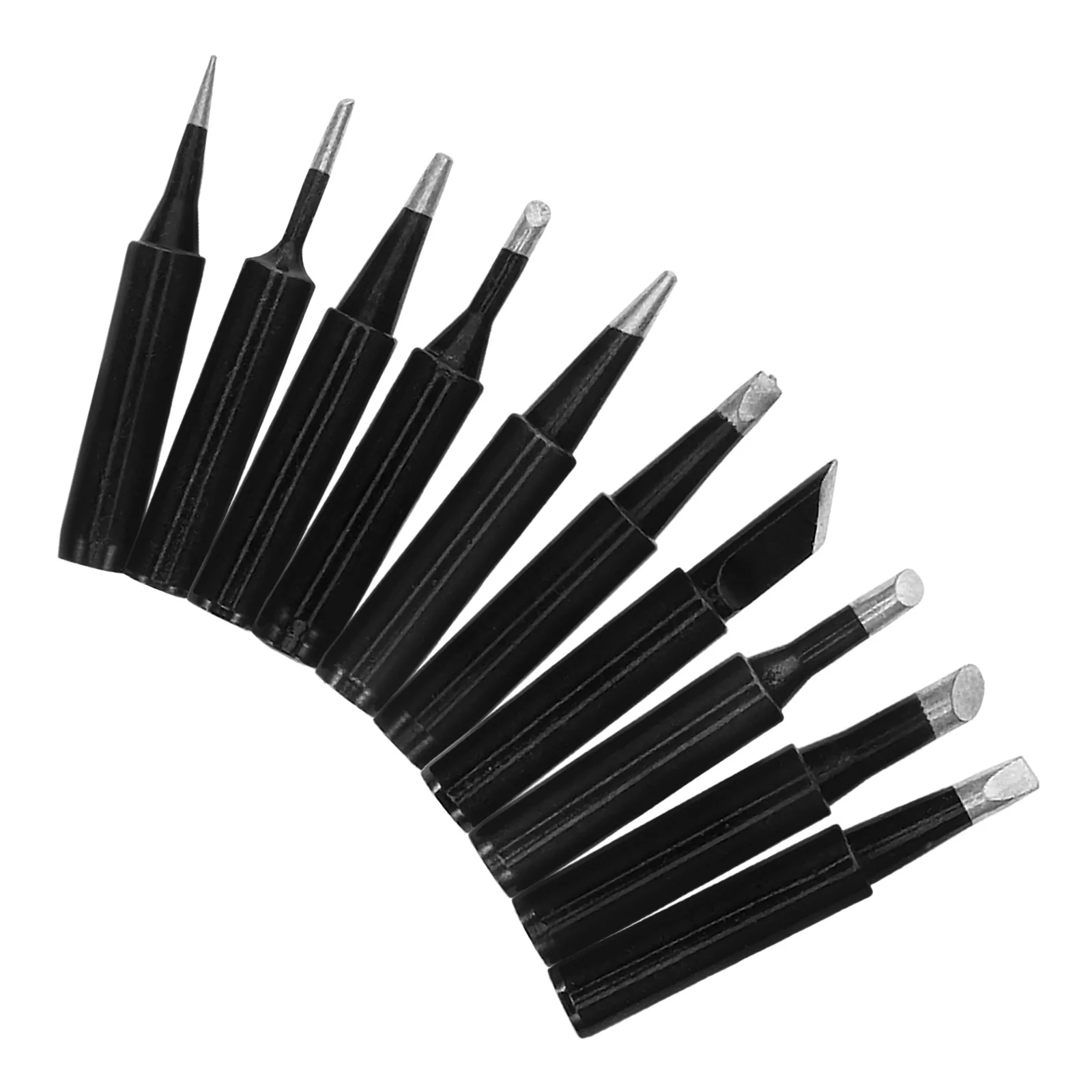 

10Pcs Copper Replaceable Soldering Iron Tips Assorted Welding Tips Accessories for Soldering Tool Replacement Welding Tool