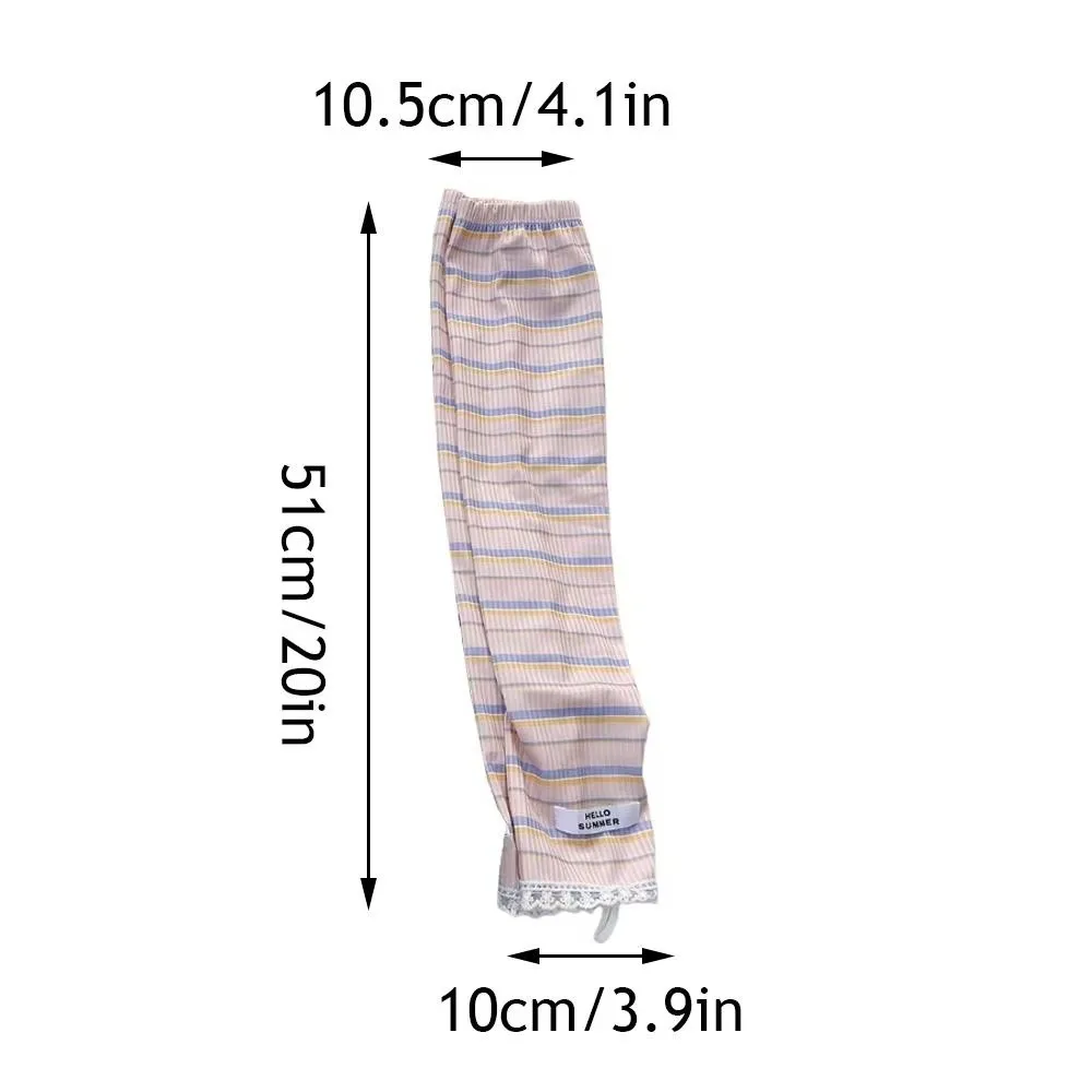 Fashion Ice Silk UV Protection Sleeves Loose Striped Anti-UV Arm Covers Cool Ice Sleeves Summer Outdoor