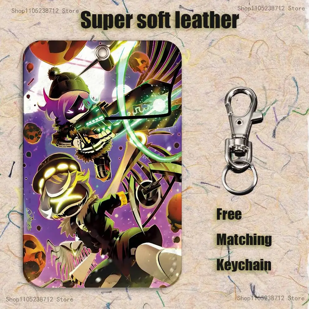 M-Murders D-Drones أنيمي L-Laple نمط حامل بطاقة جلدية المفاتيح حلقة رئيسية قفل الباب الوصول العلامات حافظة بطاقات الهوية بطاقة المفاتيح #3