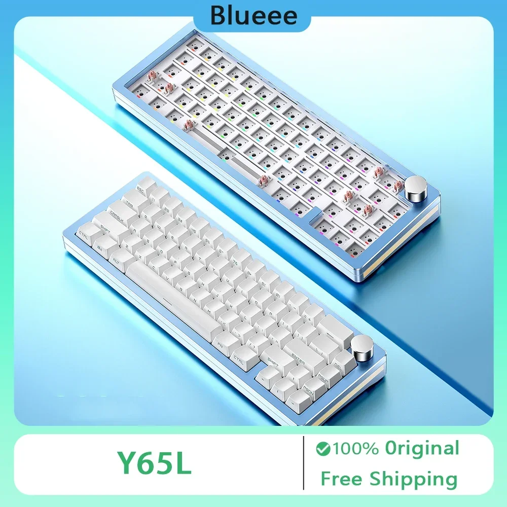 YINDIAO Y65L Mechanical Keyboard Kit Gasket Customized Aluminium Alloy Wired Gaming Keyboard Hot Swap Game for Win/Mac