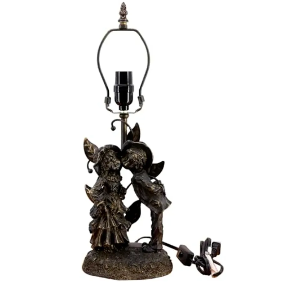 

Table Lamp Base Replacement Only, Wide 7 Height 19 Inch, Fit for 8, 10, 12 Inch Tiffany Style Stained Glass Lampshade, Dark Bro