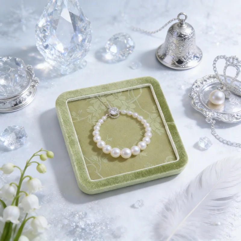 New Chinese Style Embroidered Jewelry Tray, Velvet Edge Ring Bracelet Organizer, Live Stream Appraisal Plate for Store Counter