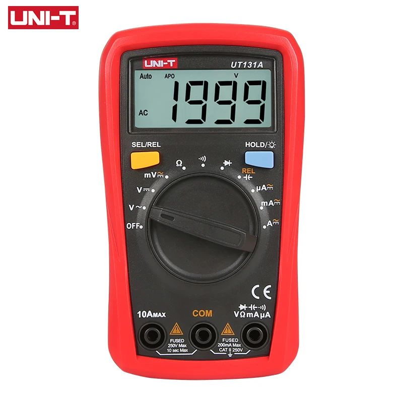 UNI-T Digital Multimeter Tester UT131 Series AC DC Voltmeter Ammeter 2000 Counts Palm Size Multimetro Resistance Diode Test