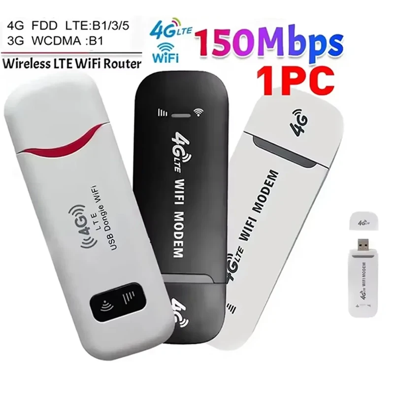 4G LTE USB WiFi Dongle 150Mbps Portable Mobile Hotspot Wireless Router Modem UFI Plug And Play For Car Laptop Travel Home Office