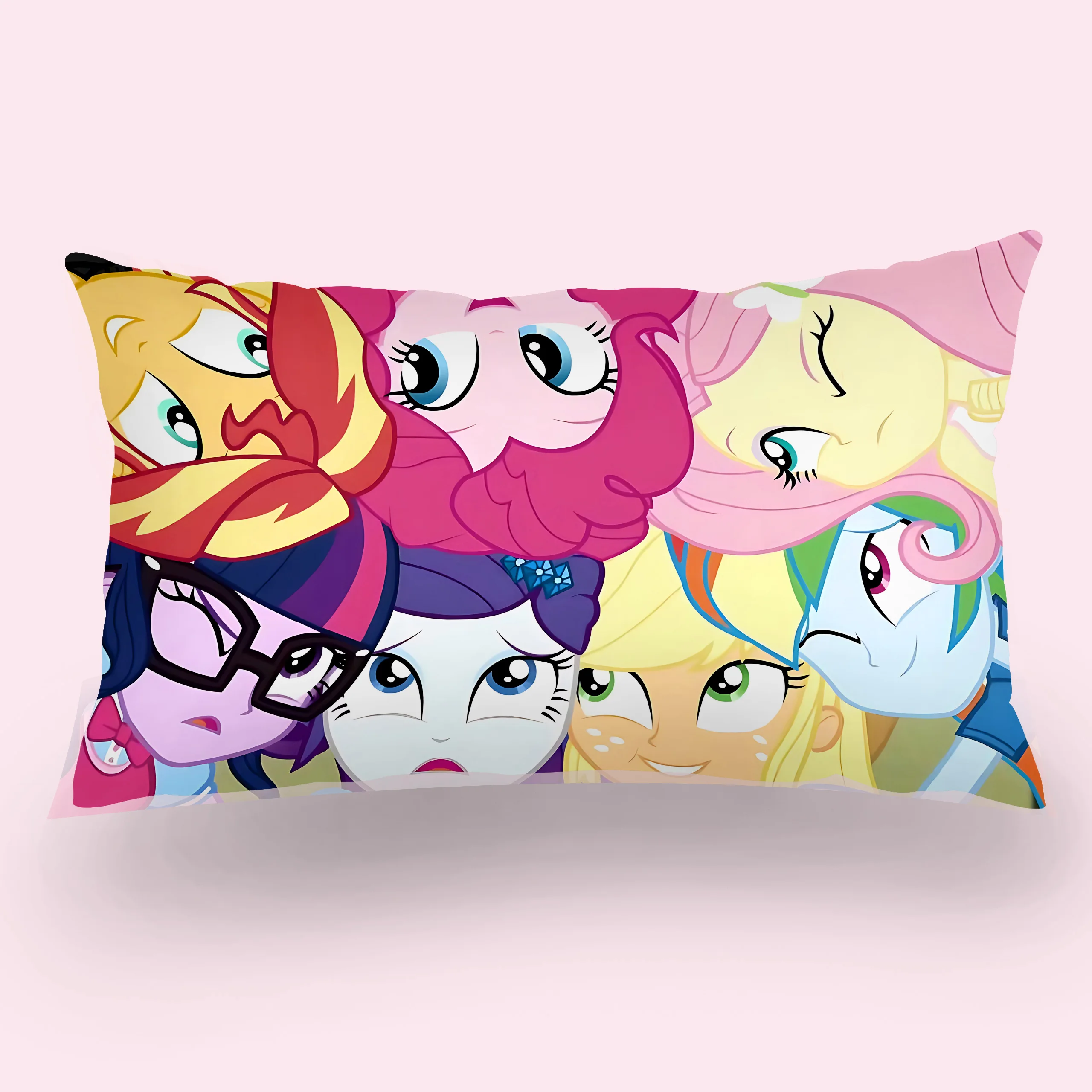 M-My L-Littles Double-sided Printing Rectangle Pillow Case Bedside Pillowcase Sofa Cushion P-Ponies Cover Room Home Decoration