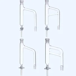 19/26 24/29 29/32 조인트 오일 물 분리기, 디켄터 PTFE/유리 스토퍼 탭, 실험실 유리 제품 화학 실험