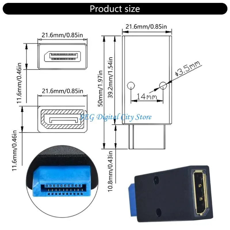 U75B DisplayPort Device Test Head 8K60Hz V1.4 مقاومة تآكل استثنائية