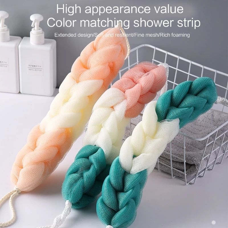 فرشاة استحمام ذات مقبض طويل لفرك الظهر وتقشير الرغوة اللطيفة مناسبة لتنظيف الظهر 918D