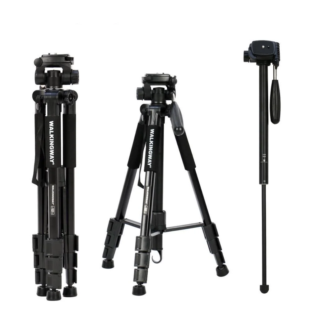 New! Q222 Camera Tripod Tripode Stative light professional Tripod Monopod Travel Stand for Camera DSLR SmartphonePojector