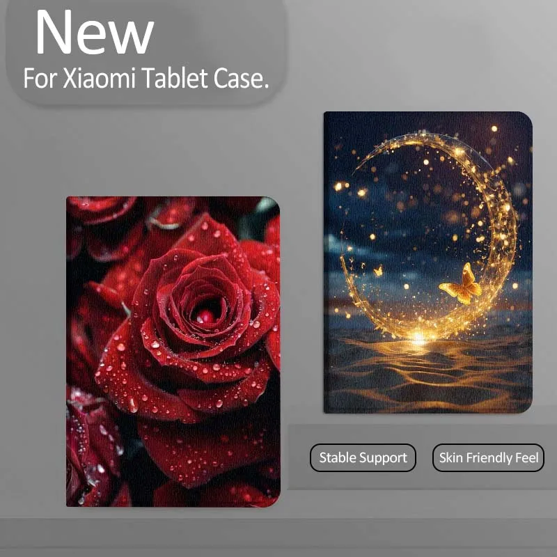

Golden Butterfly Circle Light Tablet Case For Xiaomi Redmi Mini Pad SE K 2 4 5 6 7 8 2023 2025 11 8.8 11.2 10.1 Pro Gift