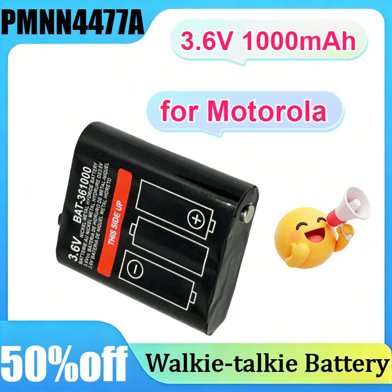 

PMNN4477A 3.6V 1000mAh for Motorola T62 T82 T92 T260 T400 Two-Way Radio Walkie-talkie Battery