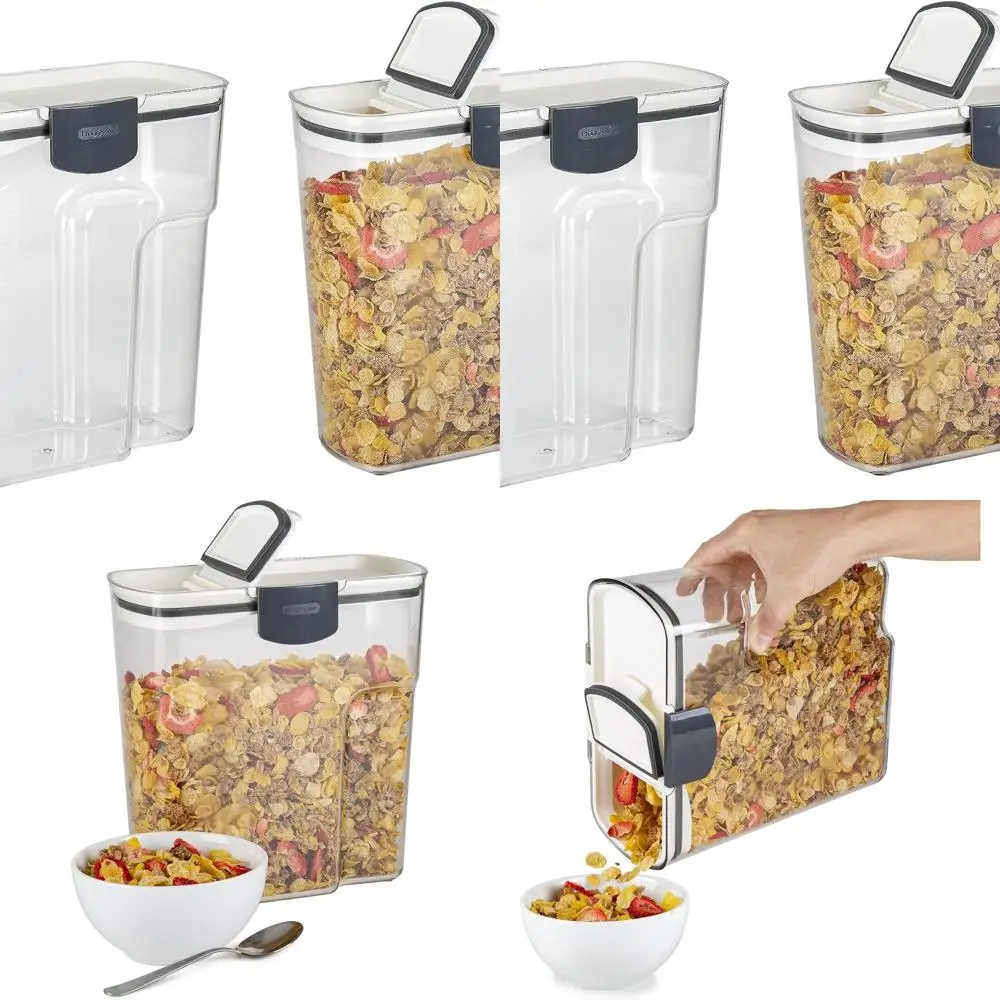 

Набор прозрачных кухонных канистр ProKeeper из 2 предметов — большой органайзер для пищевых пекарей емкостью 4,5 литра