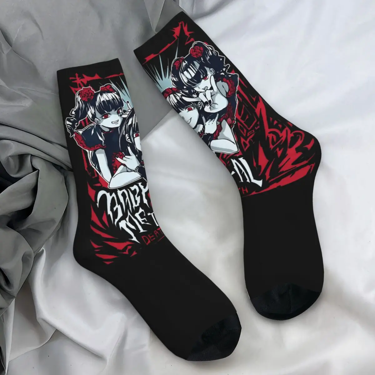 Babymetal Is A Japanese Kawaii Metal Band Horizon Stockings Adults Men Socks Breathable Gothic Socks Autumn Climbing Socks