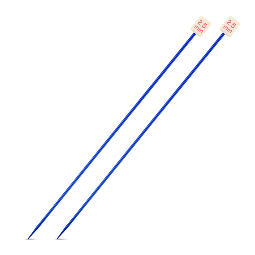 Color Random Single Pointed Straight Knitting Needles Sweater Scarf Glove Portable Aluminum Weaving Needle 13.78 Inch
