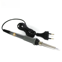 60W Adjustable Temperature Soldering Iron 220V with 5 Replacement Tips for Welding Rework Electronics Repair EU Plug