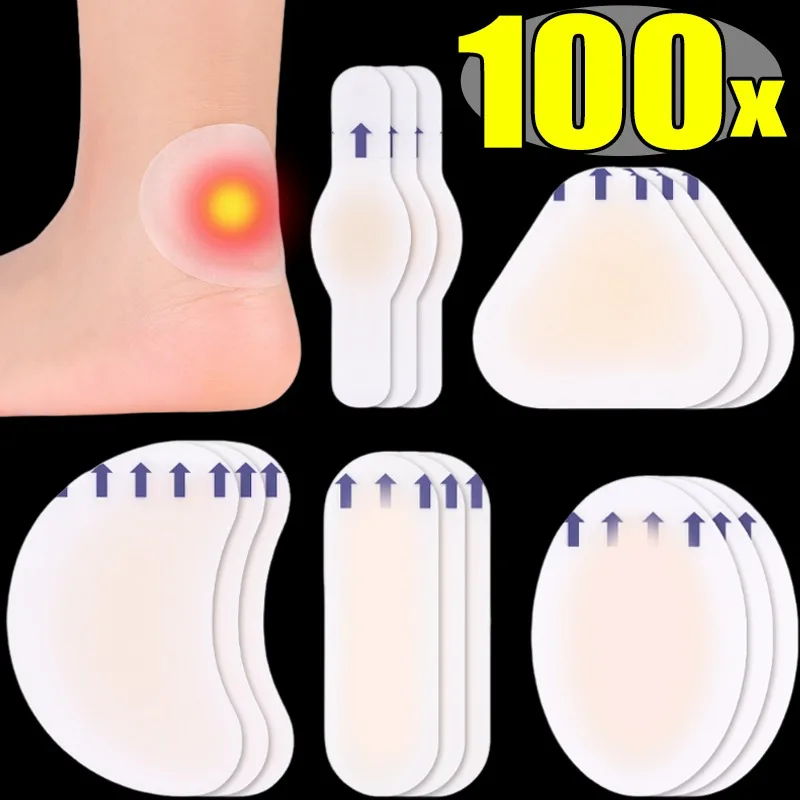 

1/100 шт. Накладки-подушечки для высоких каблуков, стикеры от мозолей, стельки-вкладыши, накладки от трения для бега, ходьбы, от точечного давления, от боли в пятках