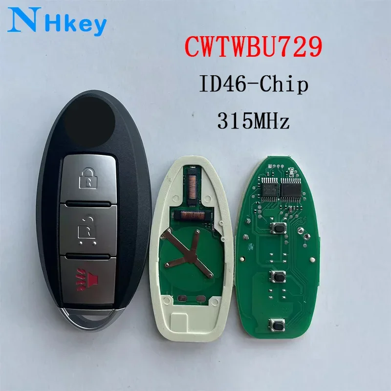 

NHkey CWTWBU729 Car Remote Key for Nissan Tiida Teana Altima Maxima Armada Xtrail Pathfinder Rogue Versa juke ID46 Chip 315MHz