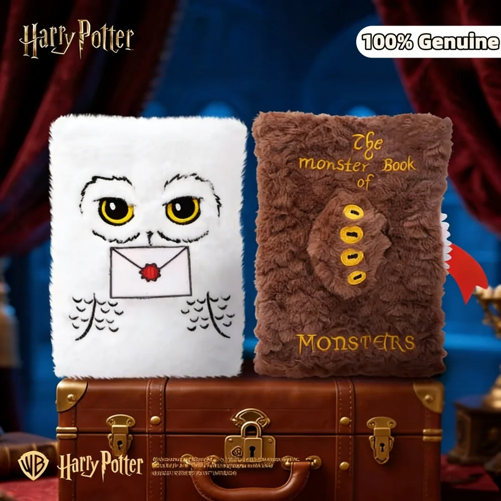 Genuine Harry Potter A5 Plush Planner Cover Hogwarts Cartoon Monster Book Hedwig Books Jacket For Notebooks Diary Workbook Decor view 2
