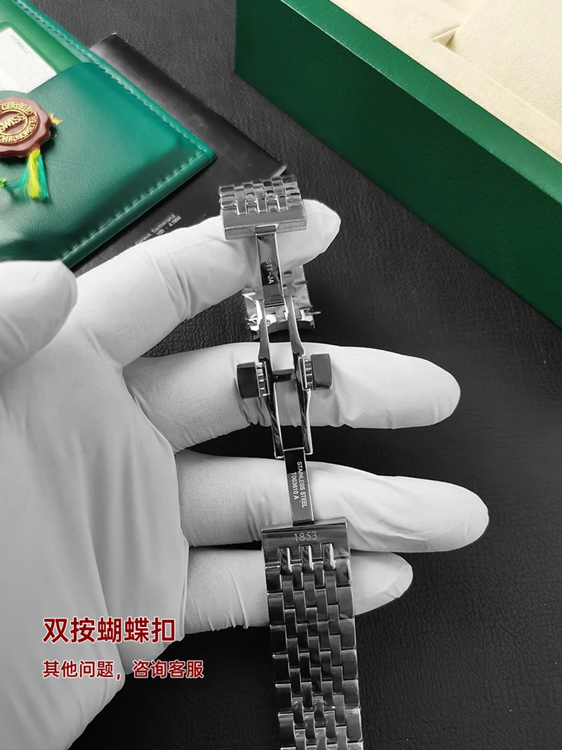 Fuyijia-メンズカスタムT-ISS-OTT063時計バンド,20mm,湾曲したインターフェイス,316lステンレススチールストラップ,バタフライバックルブレスレット,オリジナル