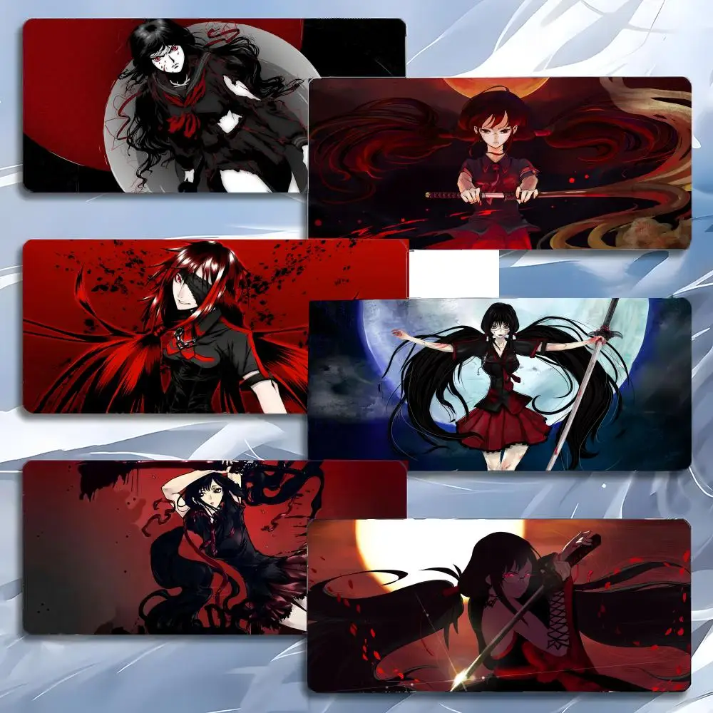 B-Blood-c Anime Horror Mouse Pad Mousepad Large Gaming LockEdge Thickened PC Table Desk Mat