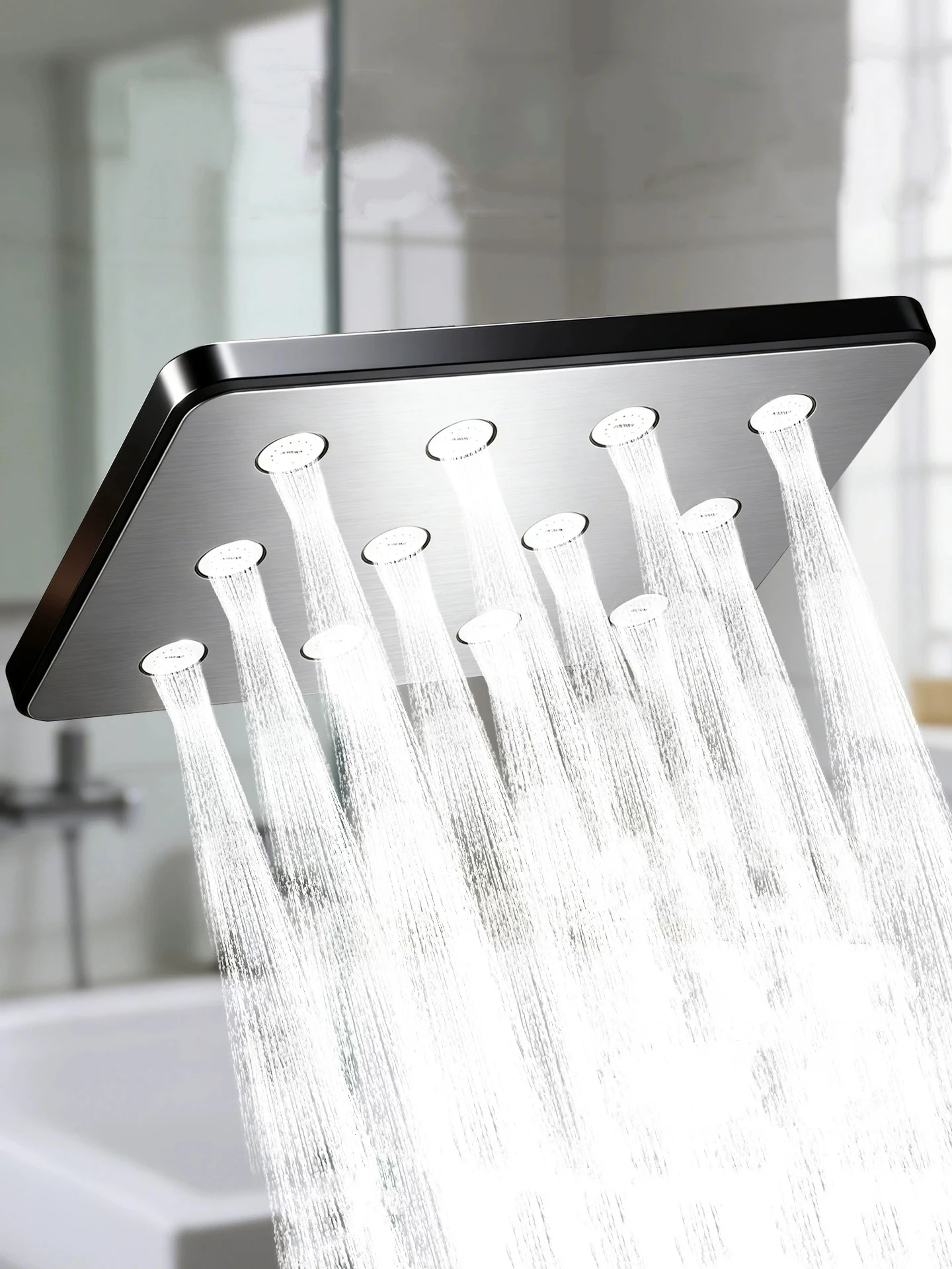 

Overhead Shower Universal Large Shower Head Pressurized Anti-blocking Shower Head Bathroom Hotel Small Waist Shower