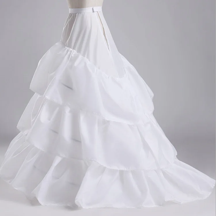 Free Size 3 Hoops A-Line 3 Layers Underskirt White Petticoats Cheap Bridal Accessories Crinolines Petticoat