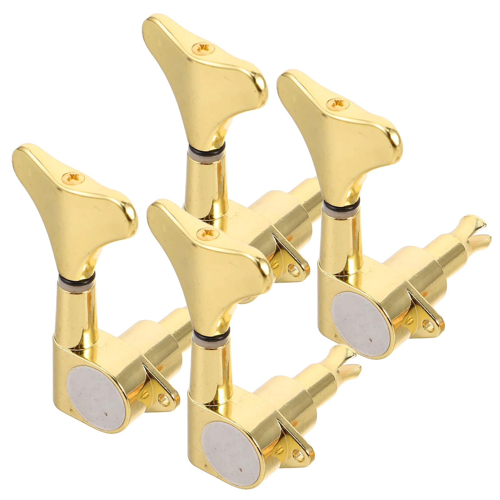 

4pcs Bass Tuning Pegs Alloy Gold Finish Sealed Enclosed Design Dustproof Tuning Stability Replacement For Bass Guitar Parts