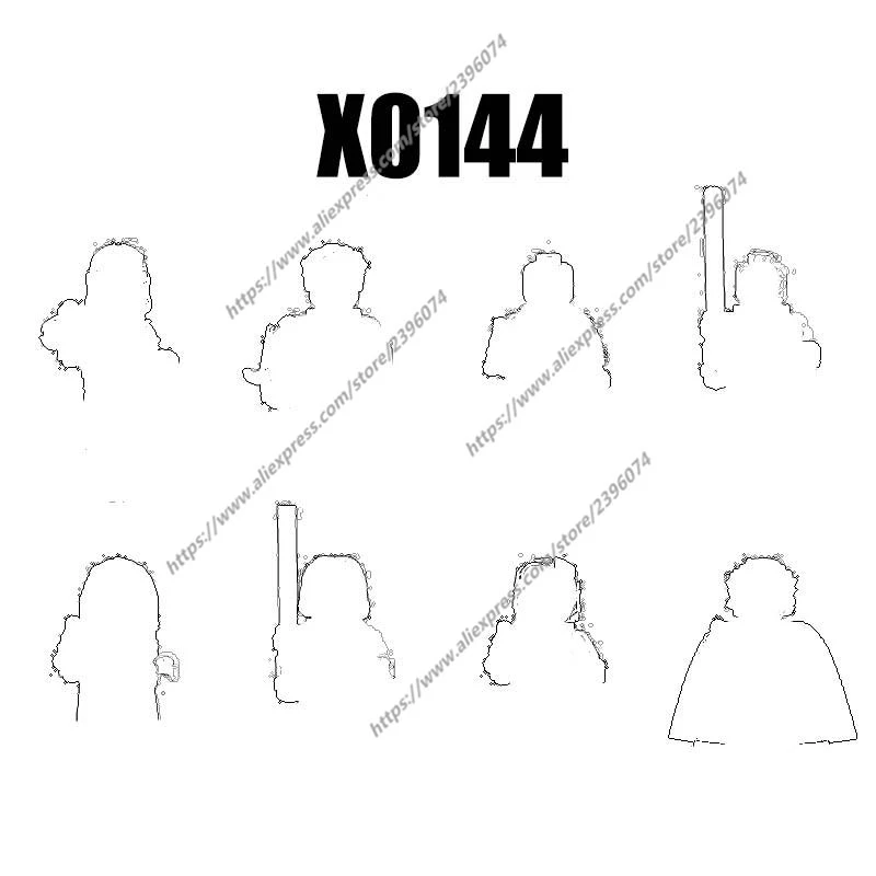 X0144 figuras de acción, accesorios de película, bloques de construcción, juguetes XH487, XH488, XH489, XH490, XH491, XH492, XH493, XH494