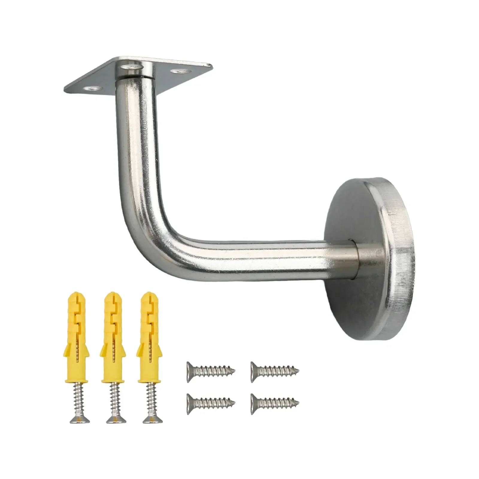 Silver Wall Support Easy Installation Handrail Support Versatile 201 Stainless Steel 60mm X 80mm Easy Installation