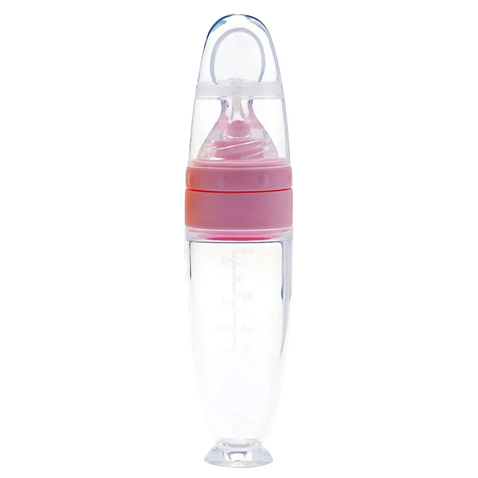 Depressible Silicone Bottle Feeding Safe Baby Feeding Toddler Squeeze Feeding Spoon Milk Bottle Training Feeder Food Supplement