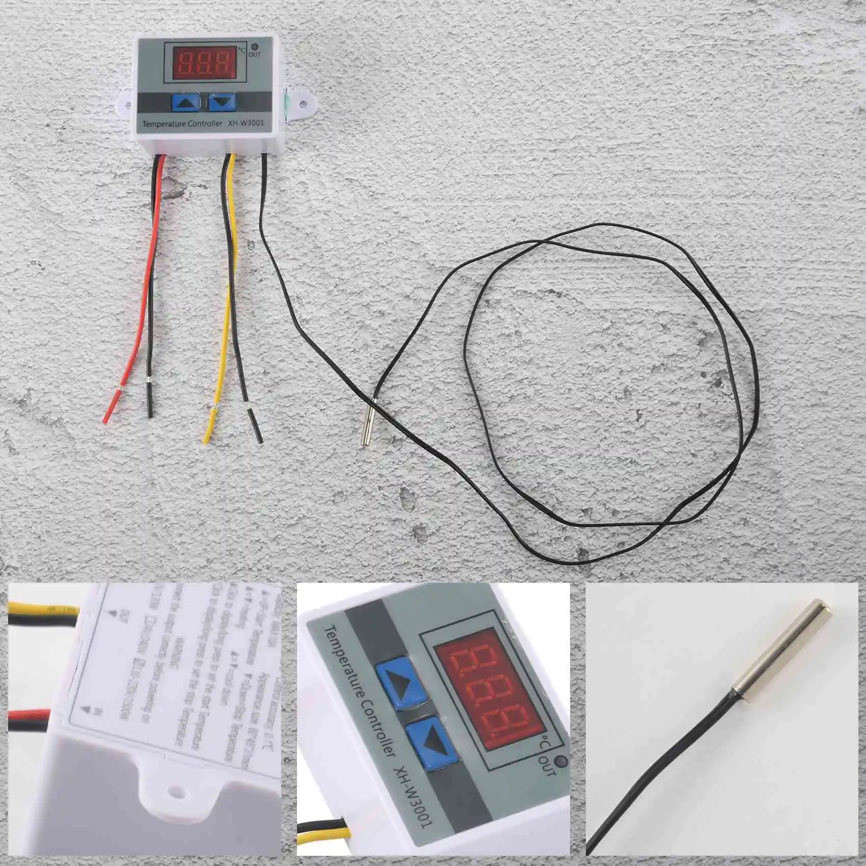 ABNG 10A AC110-220V цифровой светодиодный регулятор температуры XH-W3001 для инкубатора, охлаждения, переключатель нагрева, термостат, датчик NTC