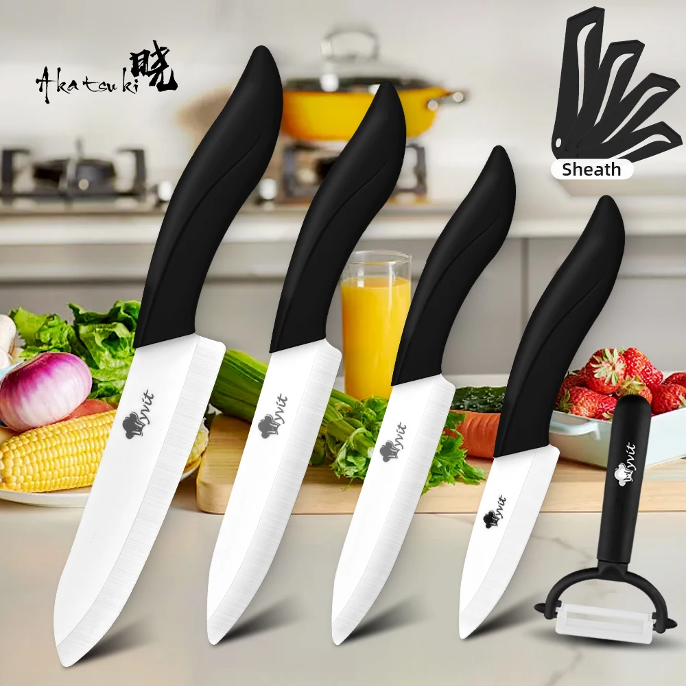 Ceramic Knives Kitchen Knives 3 4 5 6 inch Zirconia White Blade Black Color Handle Utility Slicer Cooking Tool Kitchen Tools