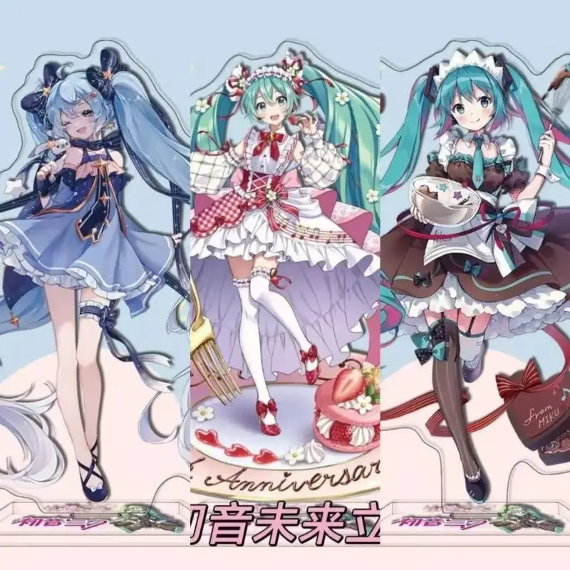 Hatsune Miku stojak wokół uroczego modelu Hatsune-sama ozdoba akrylowa anime dwuwymiarowa figurka zabawkowa kreatywny prezent dla studentów