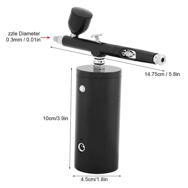 Multi-Purpose Airbrush Air Compressor Kit Paint Spray Sprayer Kit Dual Action 0.3Mm Nozzle