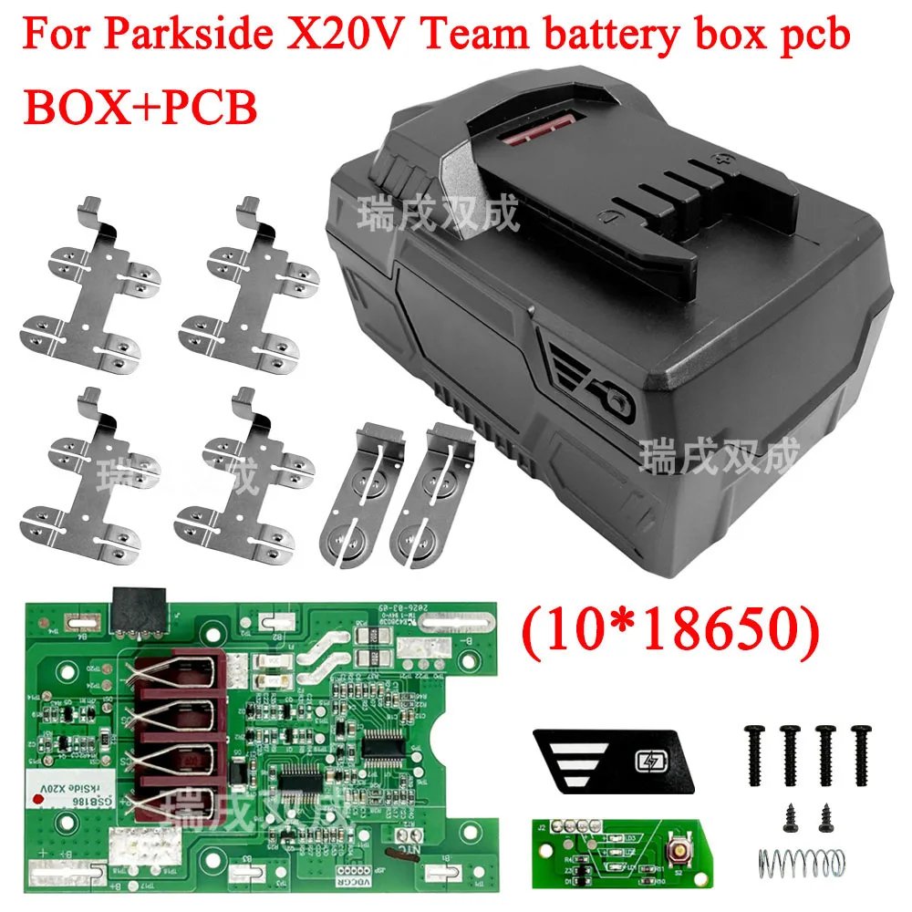 PABS 20-Li Screwdriver Battery Plastic Case Box PCB Charging Protection Circuit Board for Parkside X20V Team Battery Housings