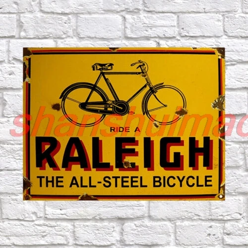 Raleigh, Retro metal Tin Aluminium Vintage Sign Garage Man Cave Shed Gift