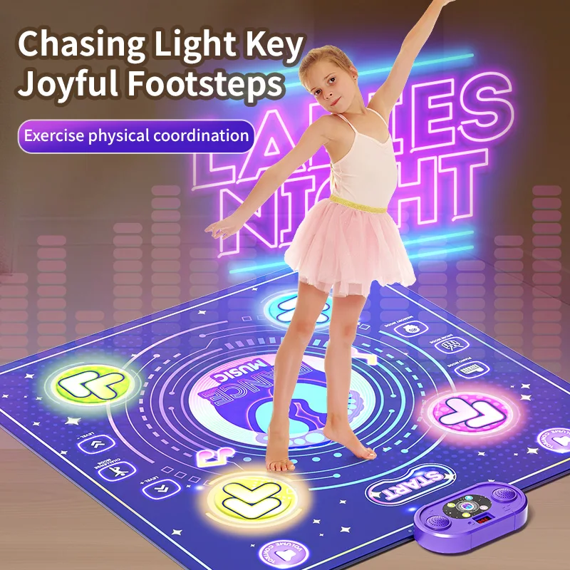 Children Electronic Dance Mats with Or Without LED Lights Kids Toy Gifts Can Wireless Bluetooth Music Dance Mats Family Game Toy